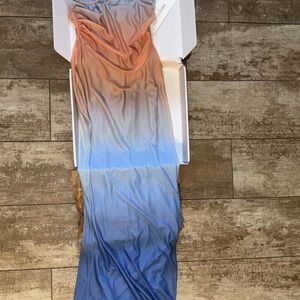 BRAND NEW NEVER WORN with tags MINKPINK Ombre Maxi Dress in Coral to Deep Blue
